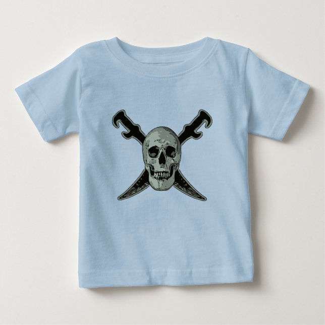 Pirate (Skull) - Baby Fine Jersey T - Shirt (Vorderseite)