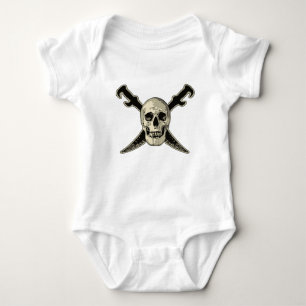 Pirate (Skull) - Baby Jersey Bodysuit Baby Strampler