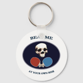 Pirate Skull Beat Me Ping Pong Schlüsselanhänger