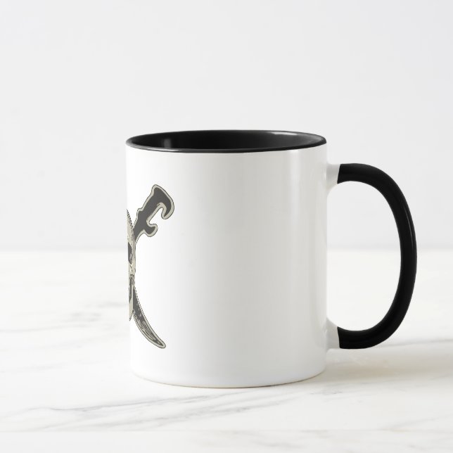 Pirate (Skull) - Black 11 oz Ringer Tasse  (Rechts)