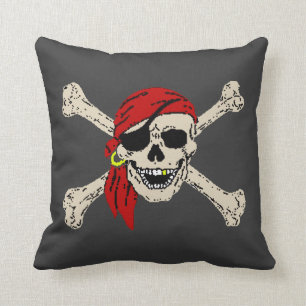 Pirate Skull Bones Piratenflagge Kissen