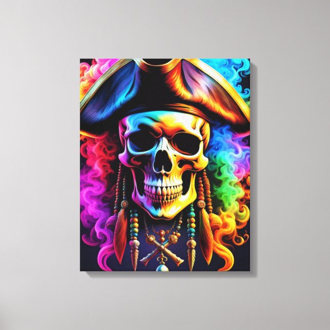 Pirate Skull Canvas Print Leinwanddruck (Vorderseite)