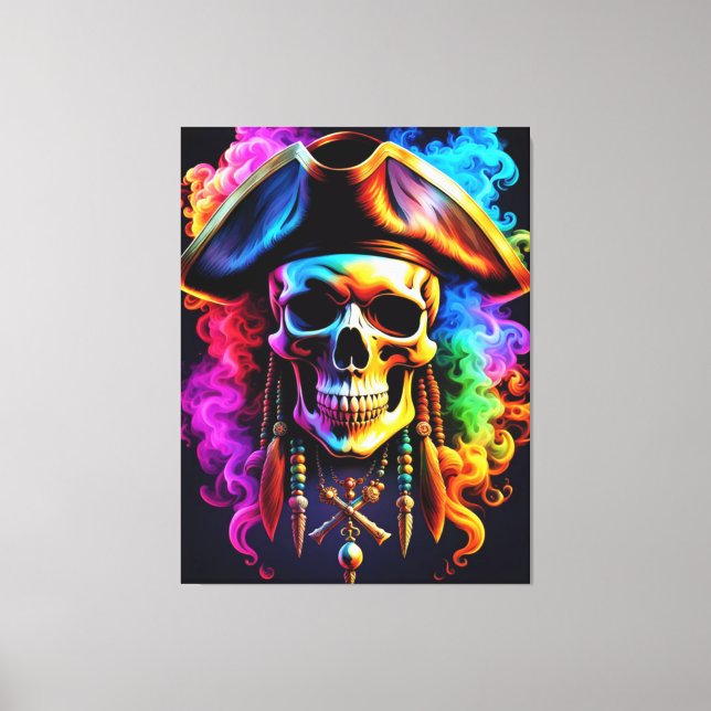 Pirate Skull Canvas Print Leinwanddruck (Vorderseite)