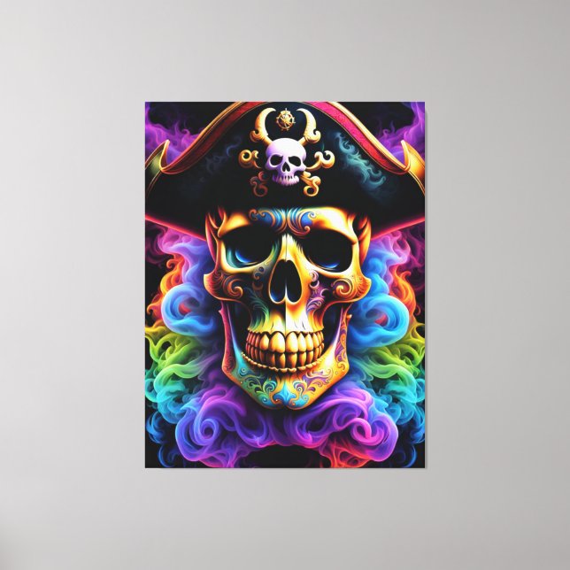 Pirate Skull Canvas Print Leinwanddruck (Vorderseite)