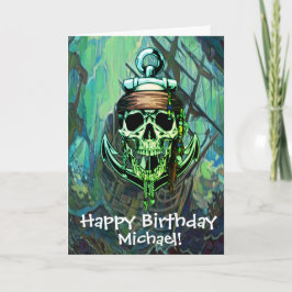 Pirate Skull Captain Ghost Ship Card Karte