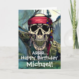Pirate Skull Captain Karte