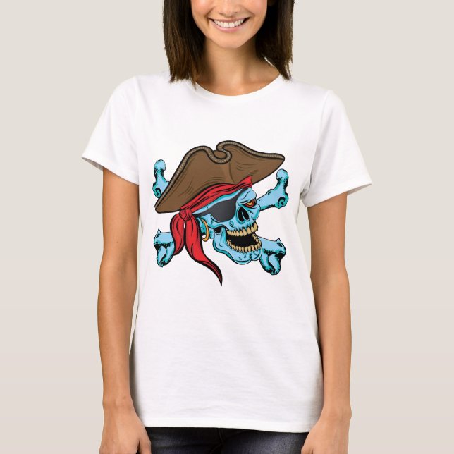 Pirate Skull & Crossbones-01 T-Shirt (Vorderseite)