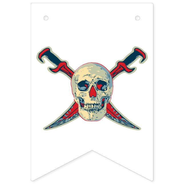 Pirate (Skull) - Custom Frack Party Bunting Wimpelkette (Sechzehnte Fahne)