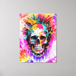 Pirate Skull - farbenfrohe Skull Canvas Print Leinwanddruck