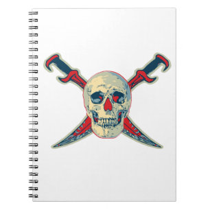 Pirate (Skull) - Foto-Notebook (80 Seiten B&W) Notizblock