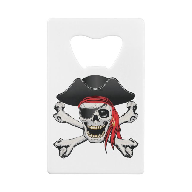 Pirate Skull Geldbeutel Flaschenöffner (Rückseite)