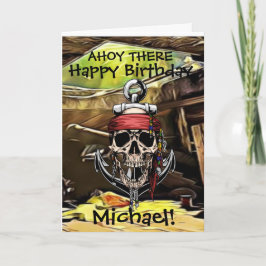 Pirate Skull Ghost Ship Kanone Karte