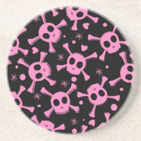 Pirate Skull: Girlish Hearts Pattern