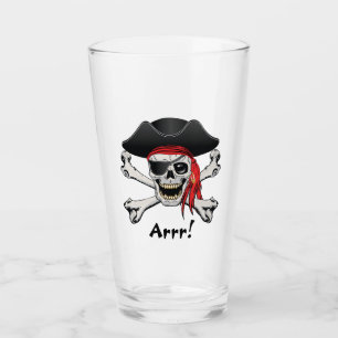 Pirate Skull Glas