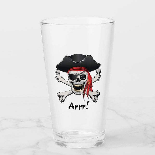 Pirate Skull Glas (Vorderseite)