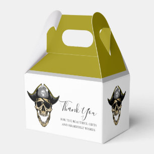 Pirate Skull Gold Happy Captain Fevor Box Geschenkschachtel