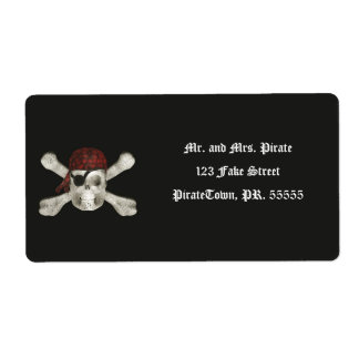 Pirate Skull - Halloween Labels