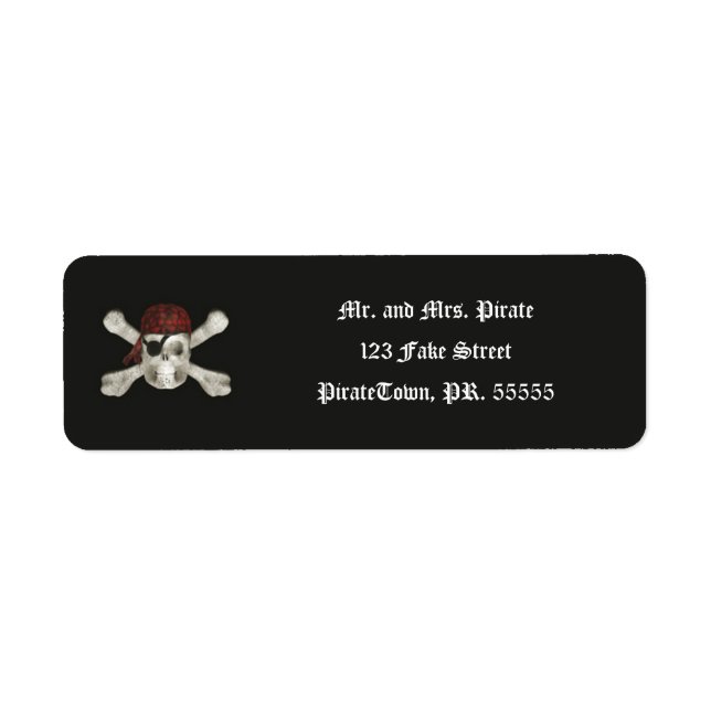 Pirate Skull - Halloween Labels (Vorne)