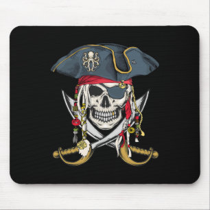 Pirate Skull Halloween Little Boys Girls Kinder Te Mousepad