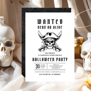 Pirate Skull Halloween-Party Einladung