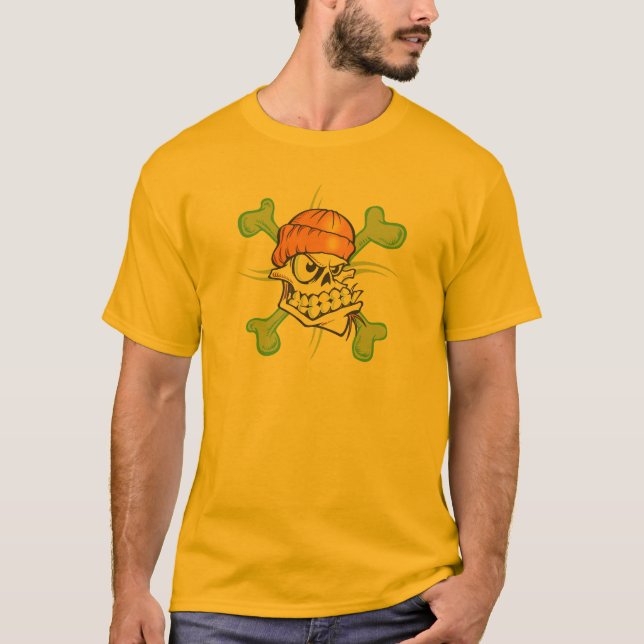 Pirate Skull Halloween Shirt (Vorderseite)