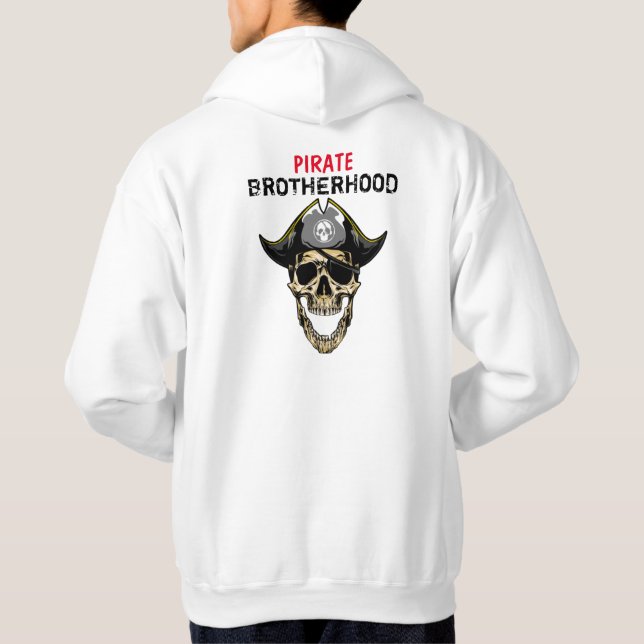 PIRATE SKULL HAPPY BROTHERHOOD HOODIE (Rückseite)