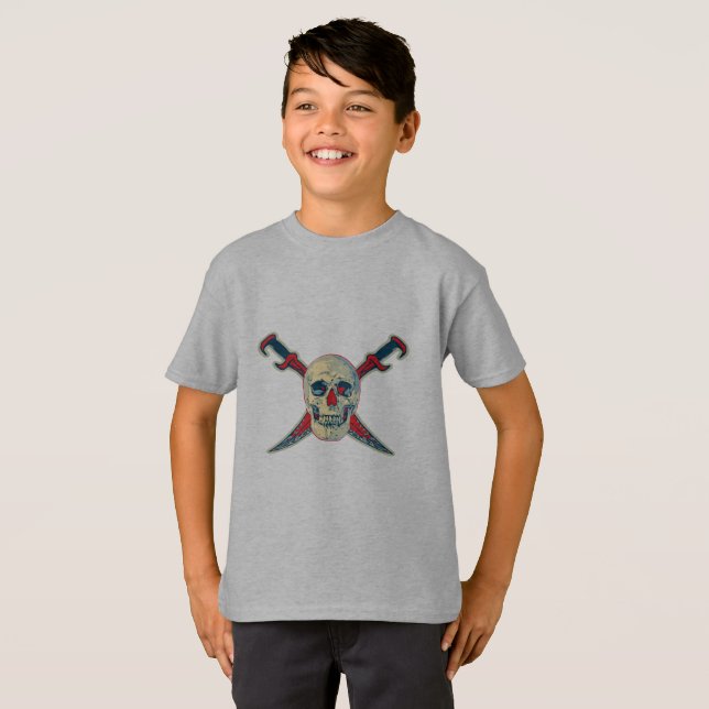 Pirate (Skull) - Kids' Basic T - Shirt (Vorne ganz)