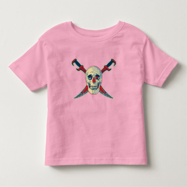 Pirate (Skull) - Kleinkind Fine Jersey T - Shirt (Vorderseite)