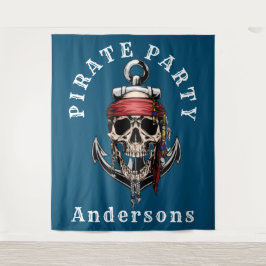 Pirate Skull Loot Hintergrund Wandteppich