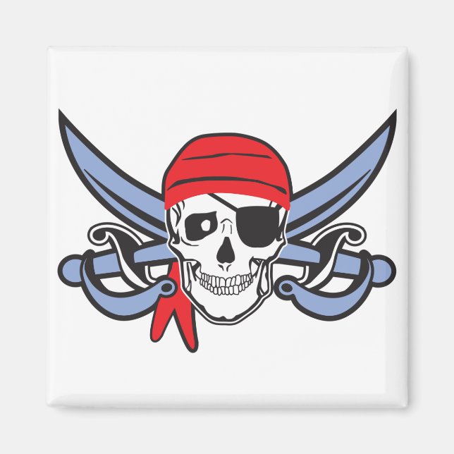 Pirate Skull Magnet (Vorne)