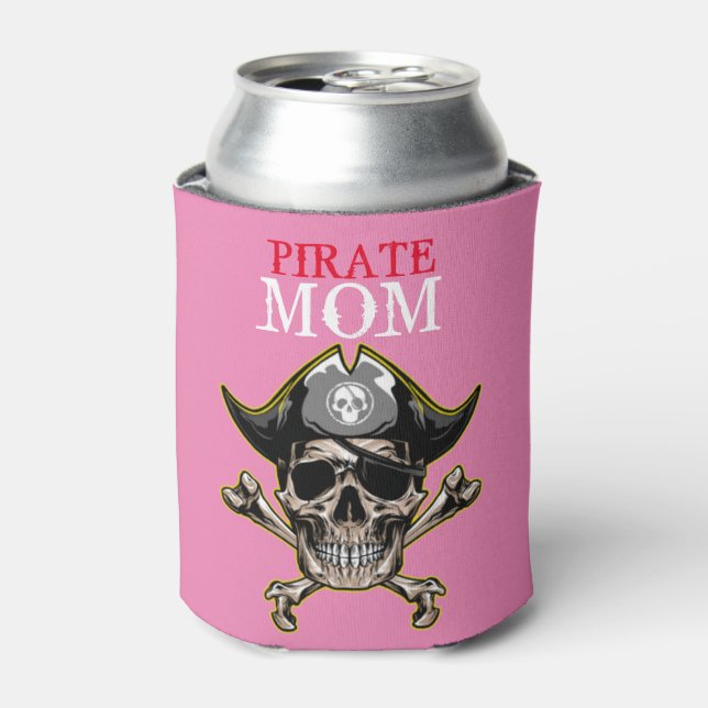 PIRATE SKULL MAMA KREUZKNOCHEN DOSENKÜHLER (Kanne Vorderseite)