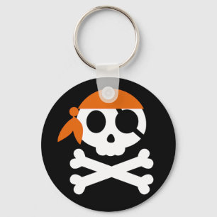 Pirate Skull mit Bandanna Schlüsselanhänger