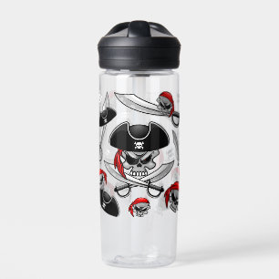 Pirate Skull mit Crossed Sabers Trinkflasche