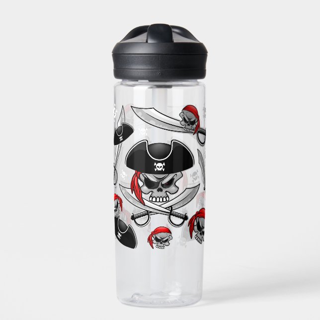 Pirate Skull mit Crossed Sabers Trinkflasche (Vorderseite)
