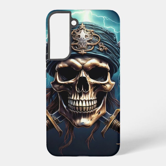Pirate Skull mit SwordsPhone Case Samsung Galaxy Hülle (Rückseite)