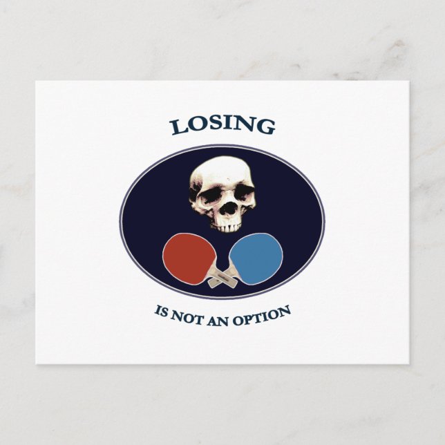 Pirate Skull Option Ping Pong Postkarte (Vorderseite)