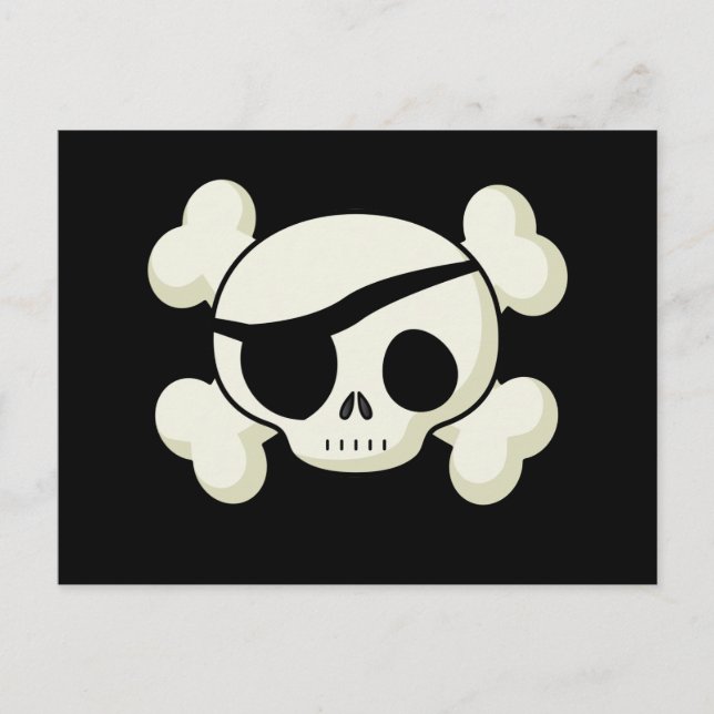 Pirate Skull Postkarte (Vorderseite)