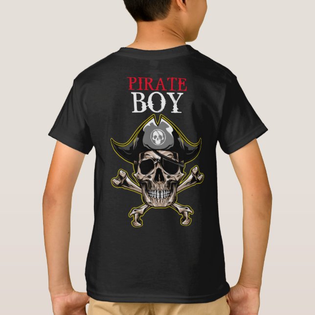 PIRATE SKULL RED BOY T-Shirt (Rückseite)