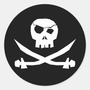 Pirate Skull Runder Aufkleber
