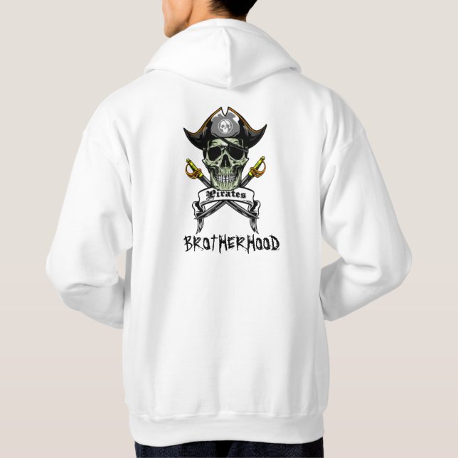PIRATE SKULL SCHWERTER BROTHERHOOD T - Shirt Hoodi (Rückseite)