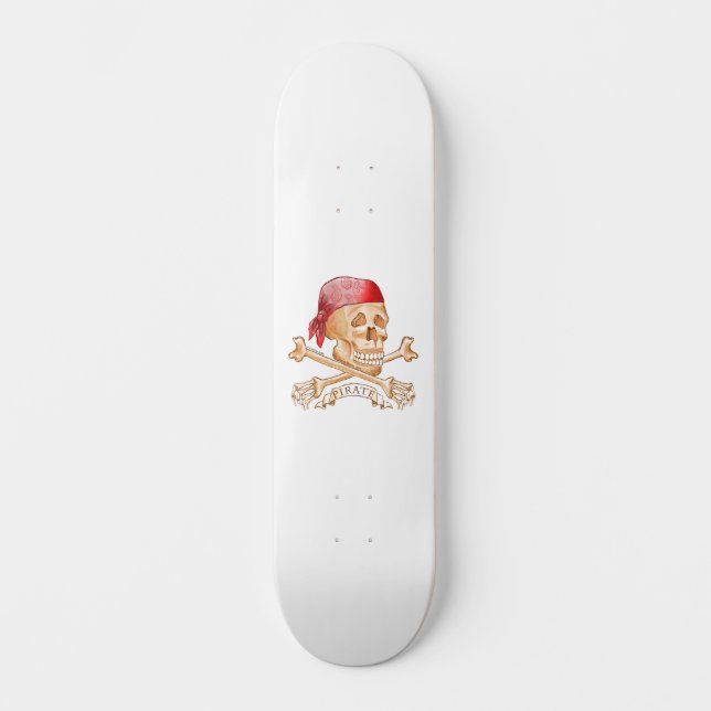 Pirate Skull Skateboard (Vorderseite)
