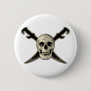 Pirate (Skull) - Standard, 2¼ Zoll Rundtaste  Button