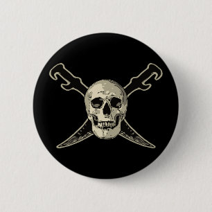 Pirate (Skull) - Standard, 2¼ Zoll Rundtaste  Button