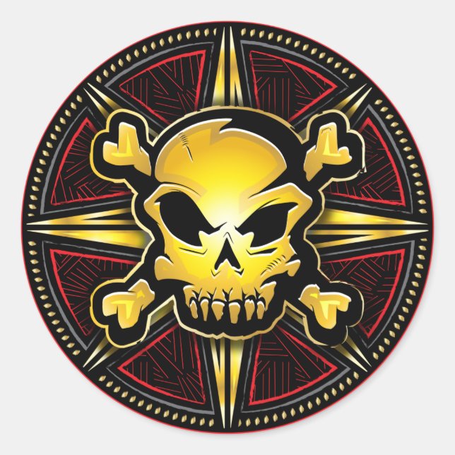 Pirate Skull Sticker (Vorderseite)