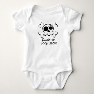 Pirate Skull Swab Me Kack Deck Baby Strampler