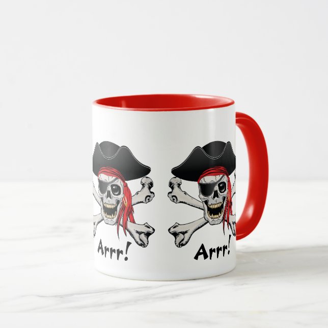 Pirate Skull Tasse (VorderseiteRechts)