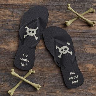 Pirate Skull und Crossbones Funny Piratenflagge Flip Flops