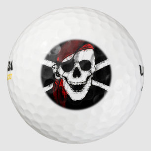 Pirate Skull und Crossbones Golfball