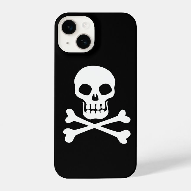 Pirate Skull und Crossbones iPhone Hülle (Rückseite)