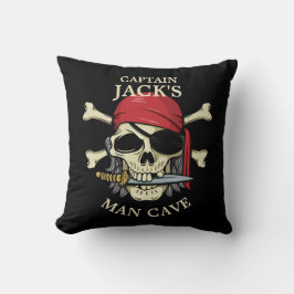 Pirate Skull und Crossbones Man Cave Kissen